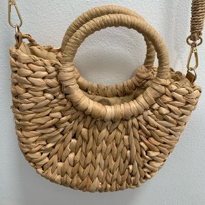 Abercrombie tan rattan Crossbody NEW